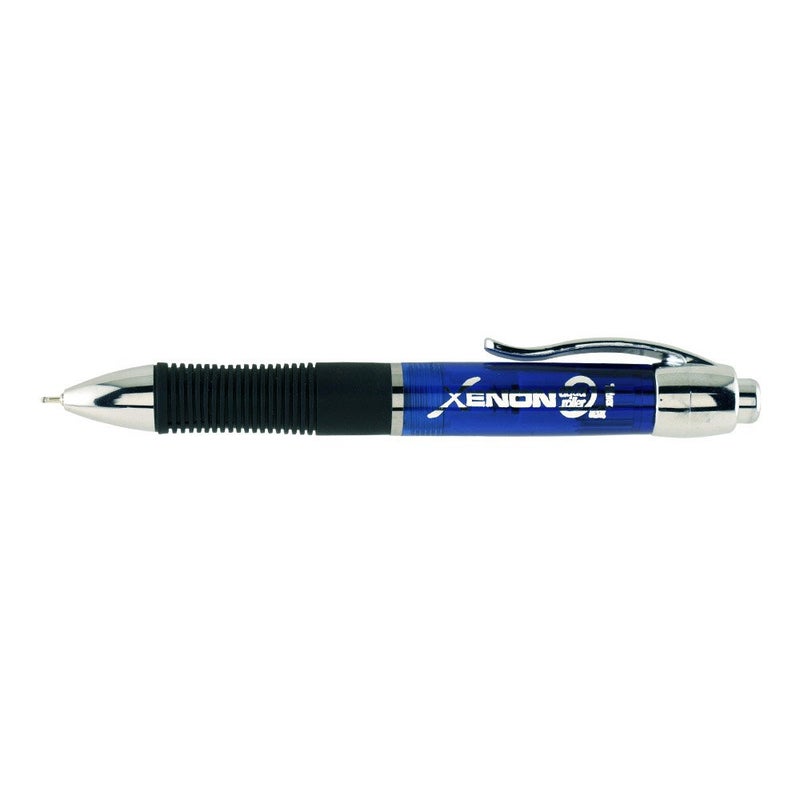 ITOYA Xenon Retractable Ballpoint Pen with Rubber Grip, 1.0mm Medium Point, Ocean (XE-100BU)